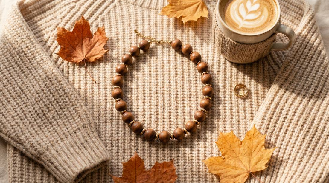 Hoe style je een bruine kralen ketting in het najaar? 5 Inspiratie Tips