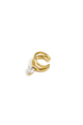 Roestvrijstalen oormanchetten met hartje, eenvoudige dagelijkse sieraden uit de Simple Series voor dames.