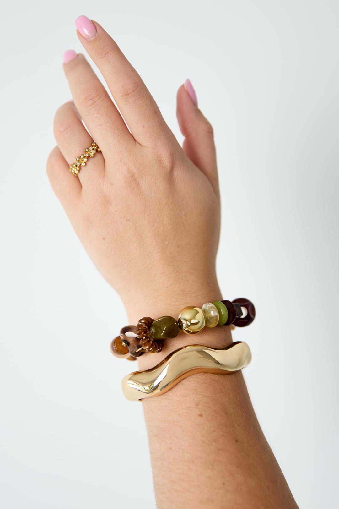 Acryl kralenarmbanden met onregelmatige vorm, eenvoudige dagelijkse collectie, damessieraden
