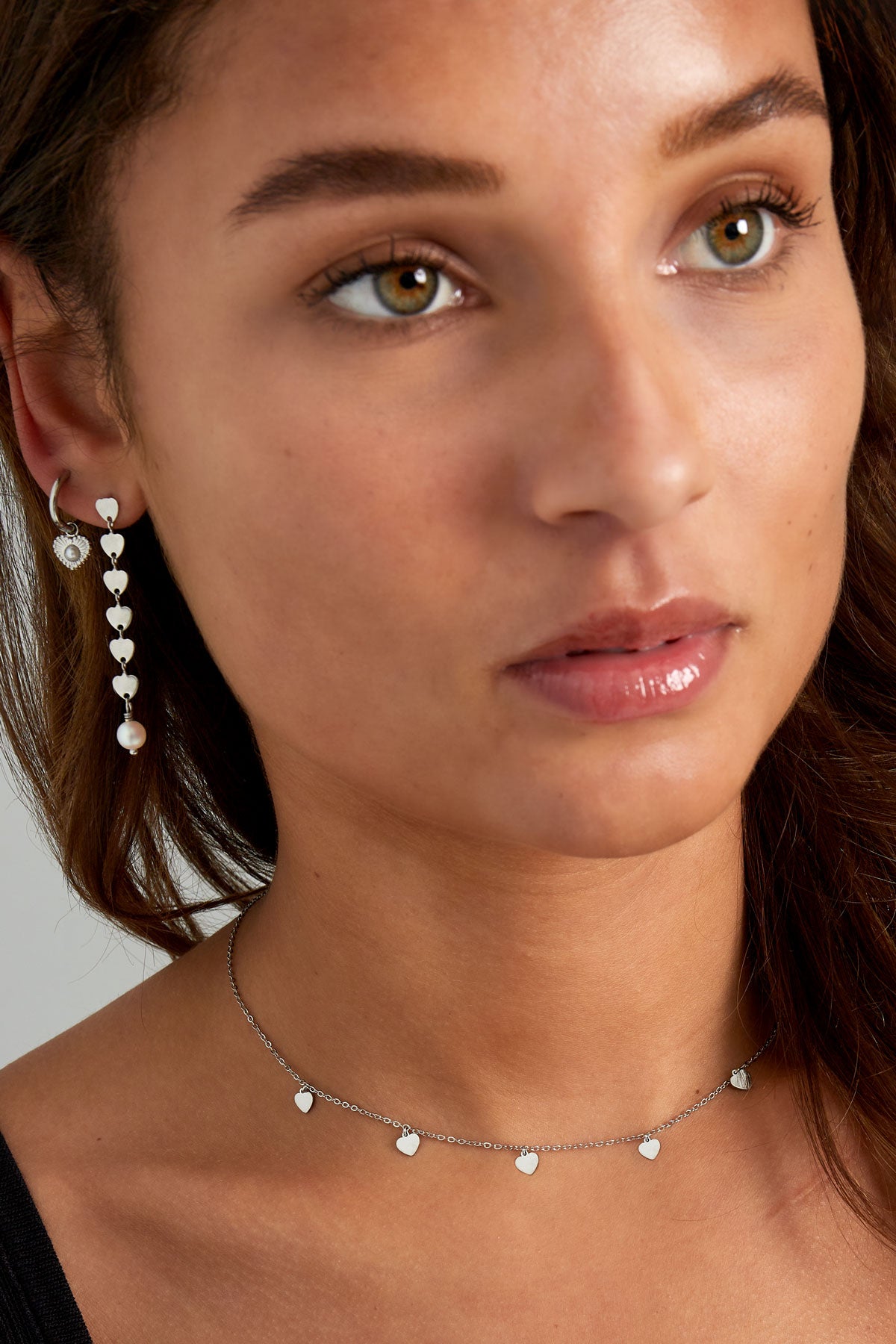 simpele ketting met hartjes hangers