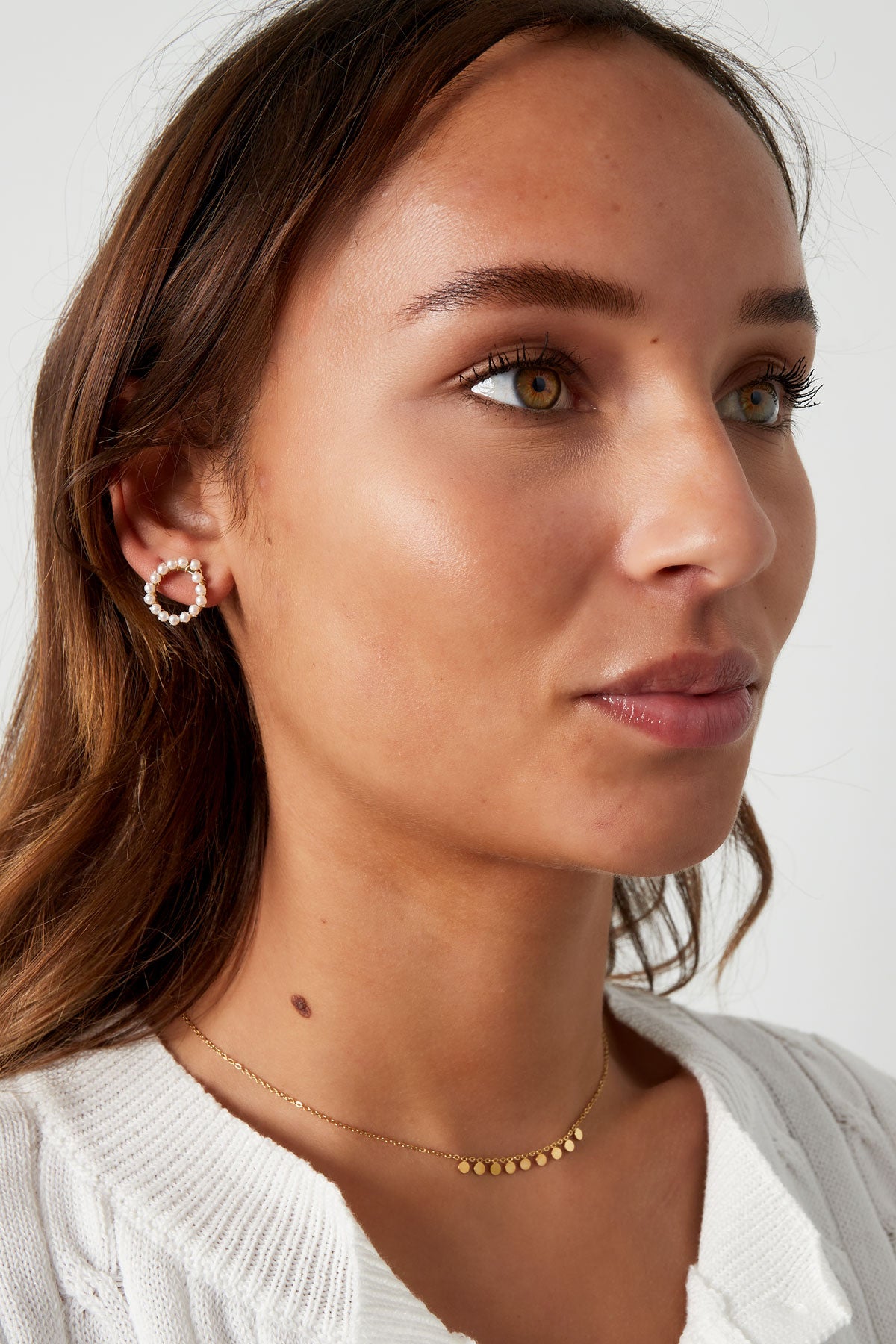 simpele ketting met ronde hangers