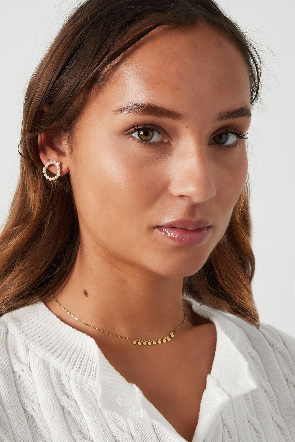 simpele ketting met ronde hangers