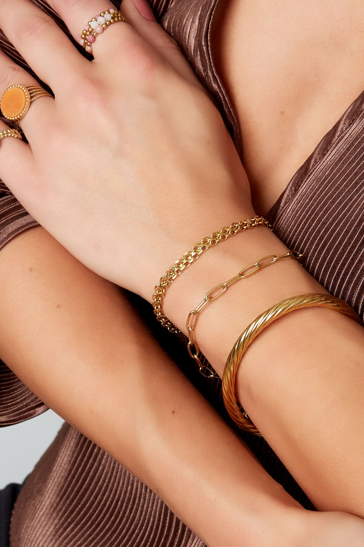 Schakelarmband basic Stainless Steel