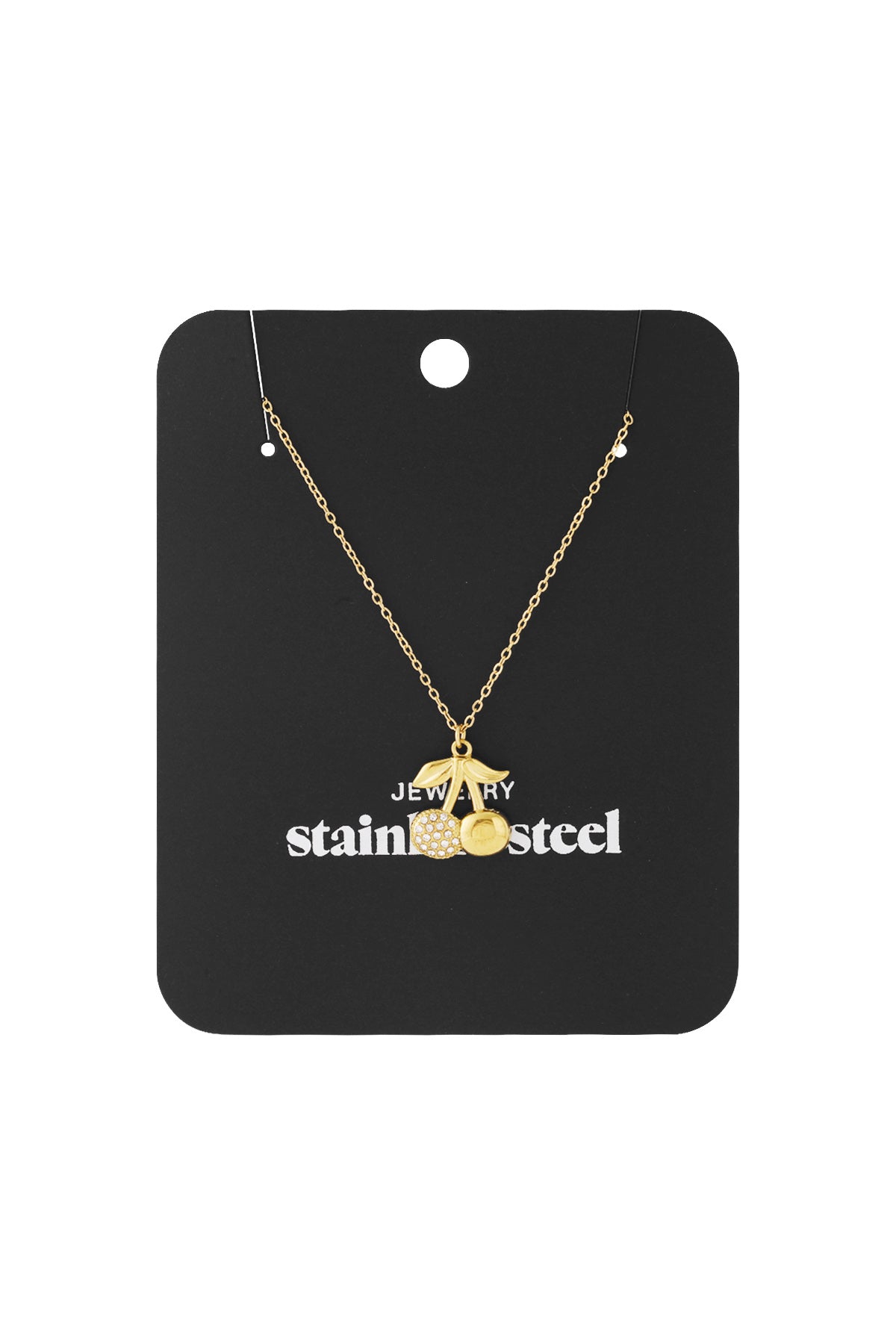 Glitter kersen ketting