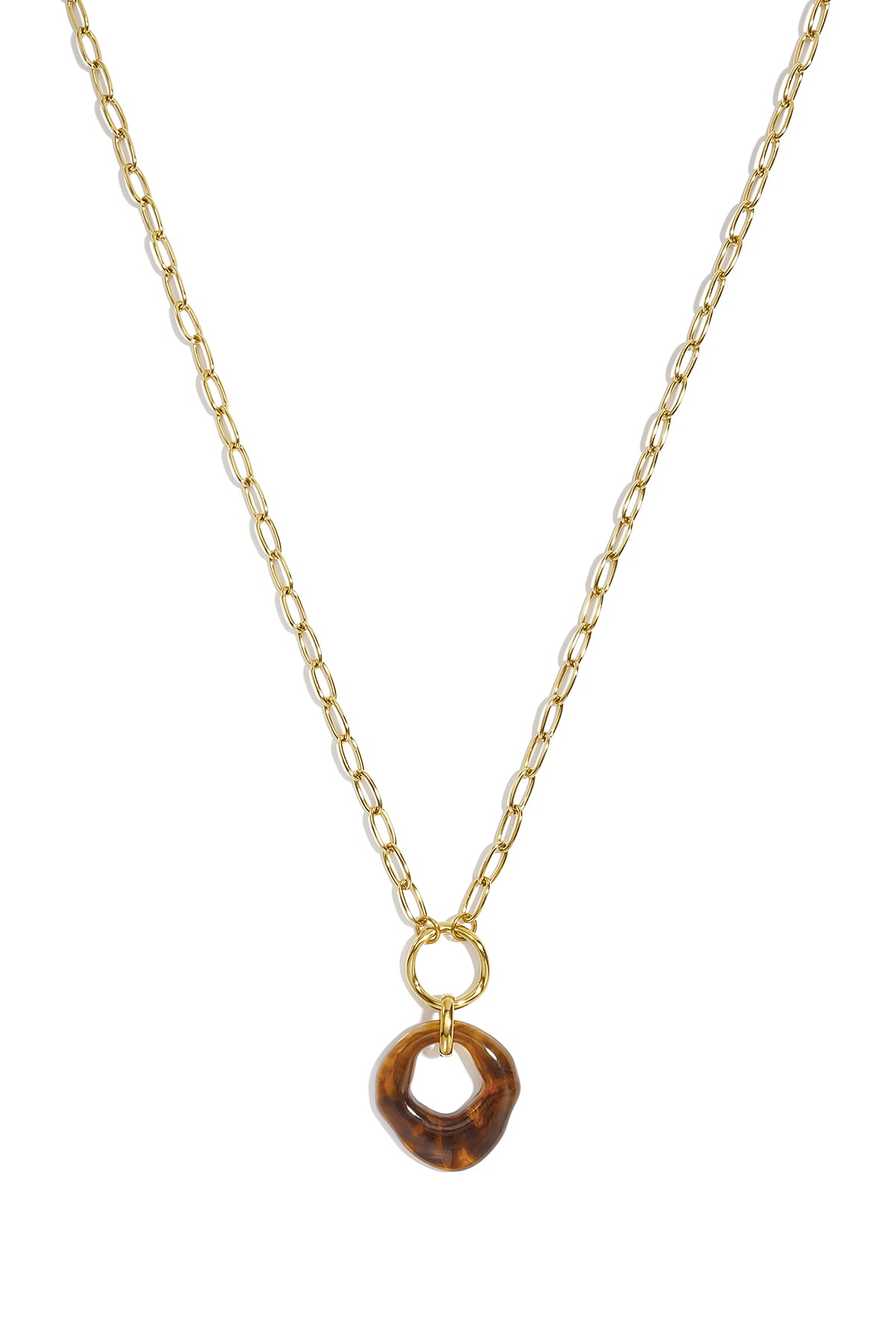 Lange roestvrijstalen kettingen met onregelmatige vorm, casual, alledaagse, eenvoudige serie, dames sieraden