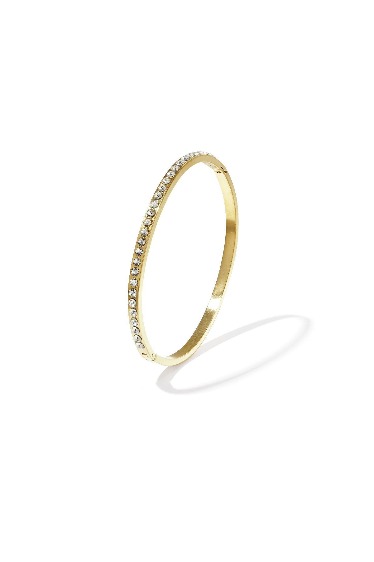 Bangle met rij steentjes
