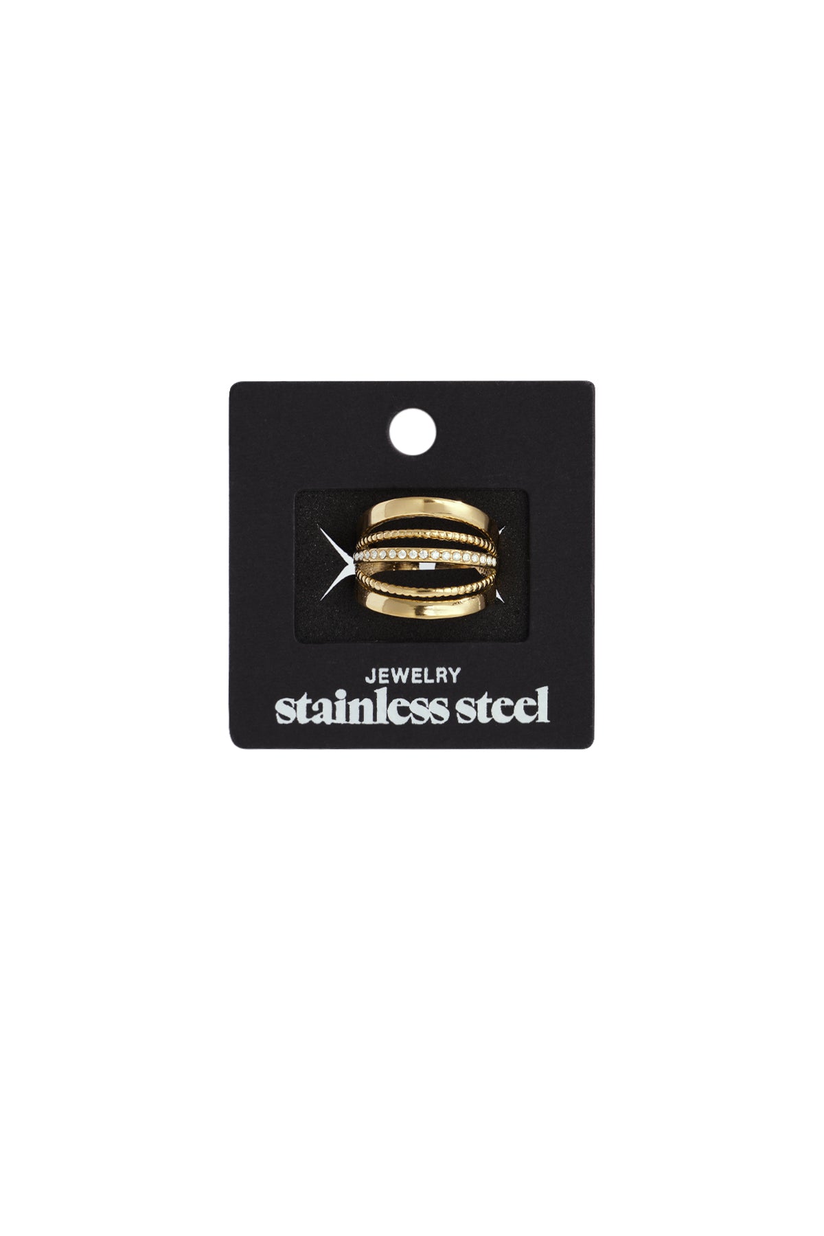 Roestvrijstalen statement ringen, casual, dagelijks, eenvoudig, serie, damessieraden