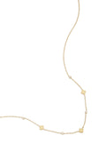 Ketting met klavertjes en ronde zirkonia steentjes