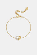 Roestvrijstalen bedelarmbanden met hartje, eenvoudige dagelijkse serie, dames sieraden