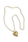 Lange ketting met chunky hart charm