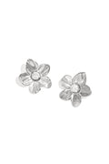 Roestvrijstalen oorknopjes met bloemmotief, casual en eenvoudig voor dagelijks gebruik, dames sieraden