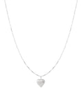 Elegant Long Heart Necklace in Silver & Gold