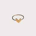 Goudkleurige Sweet Heart dames ring van roestvrij staal met hartjes design, elegante sieraden voor vrouwen