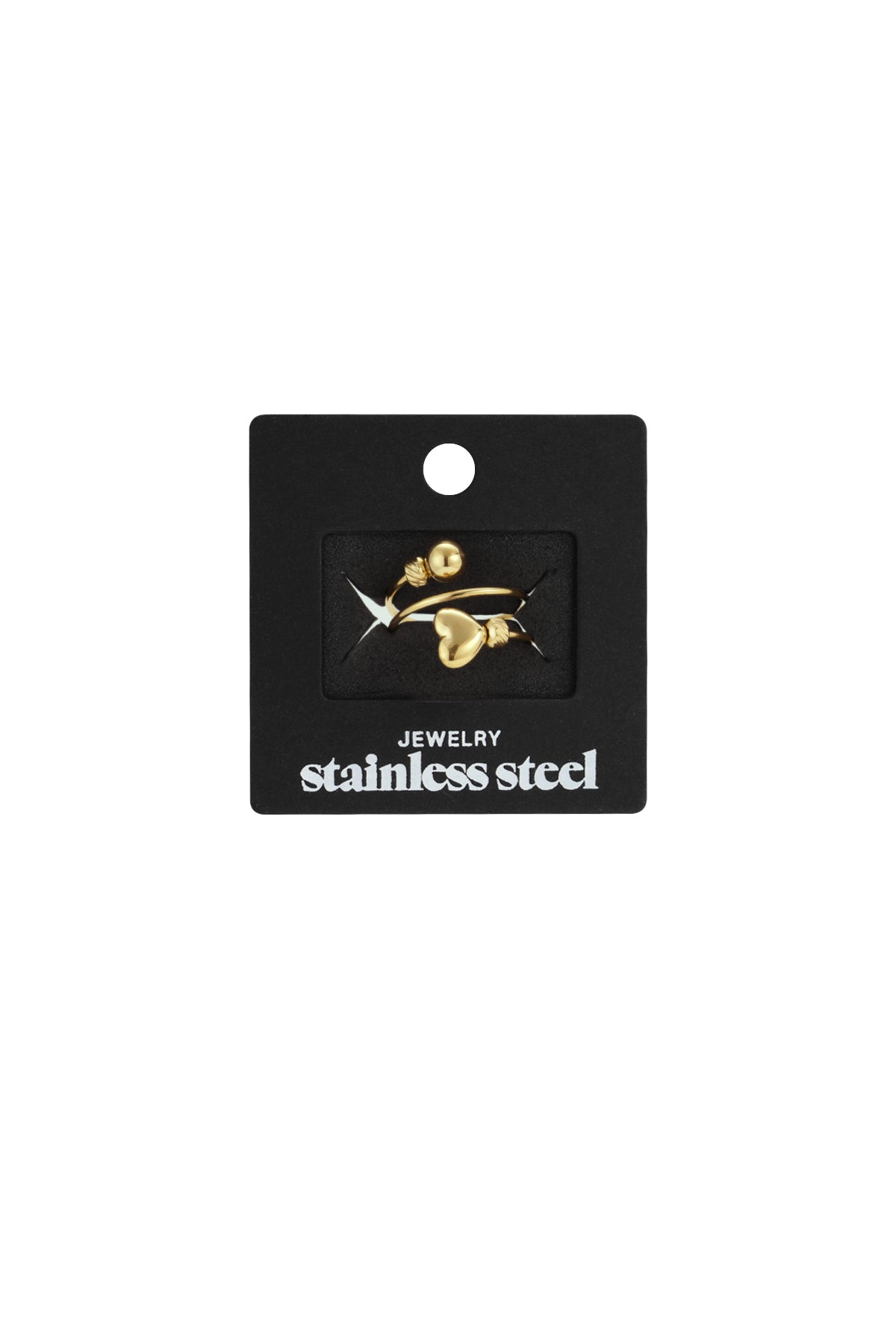 Roestvrijstalen minimalistische ringen Hart Casual Dagelijks Eenvoudig Serie Dames sieraden