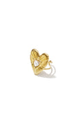 14K Gold Plated Adjustable Heart Ring