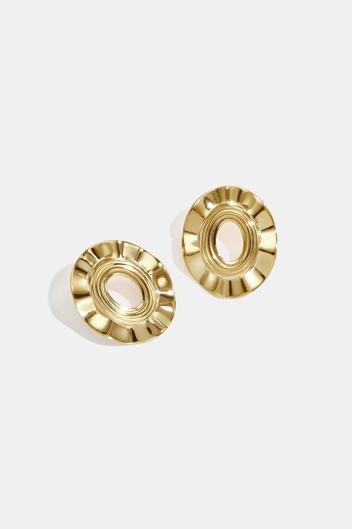 Roestvrijstalen oorknopjes met onregelmatige vorm, eenvoudige, alledaagse serie, dames sieraden