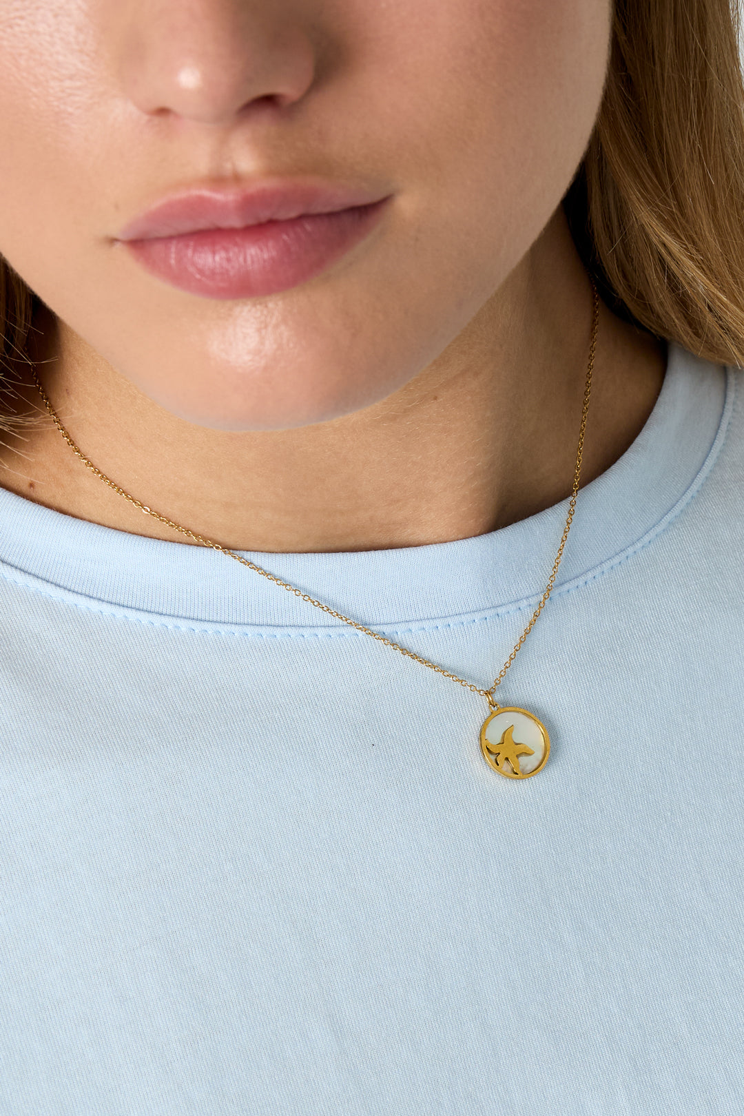 Ketting met zeester in cirkel