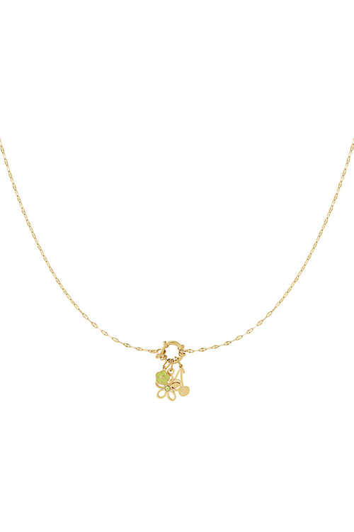 Gedetailleerde bloemen DIY ketting