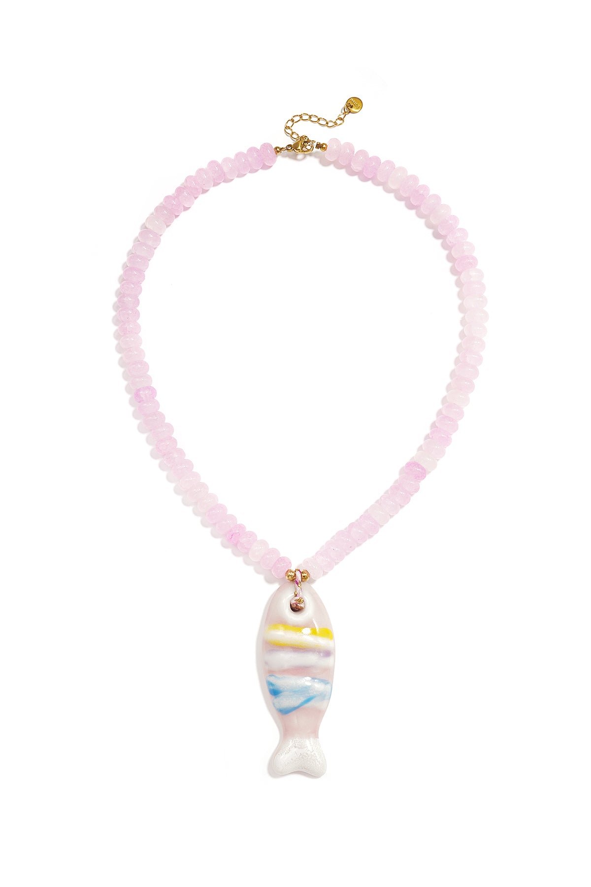 Charming Ceramic Fish Beaded Necklace for Summer