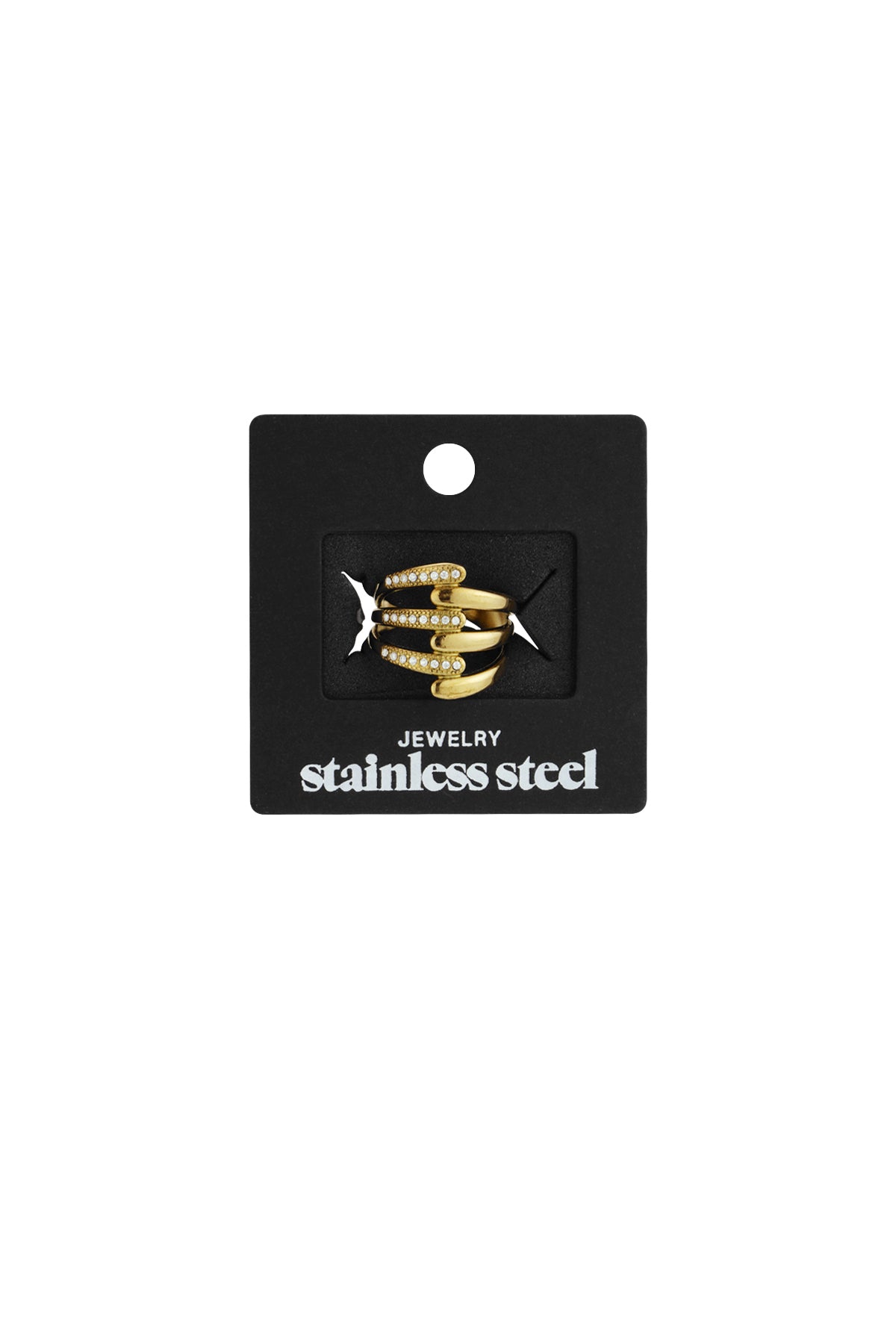 Roestvrijstalen statement ringen, casual, dagelijks, eenvoudig, serie, damessieraden
