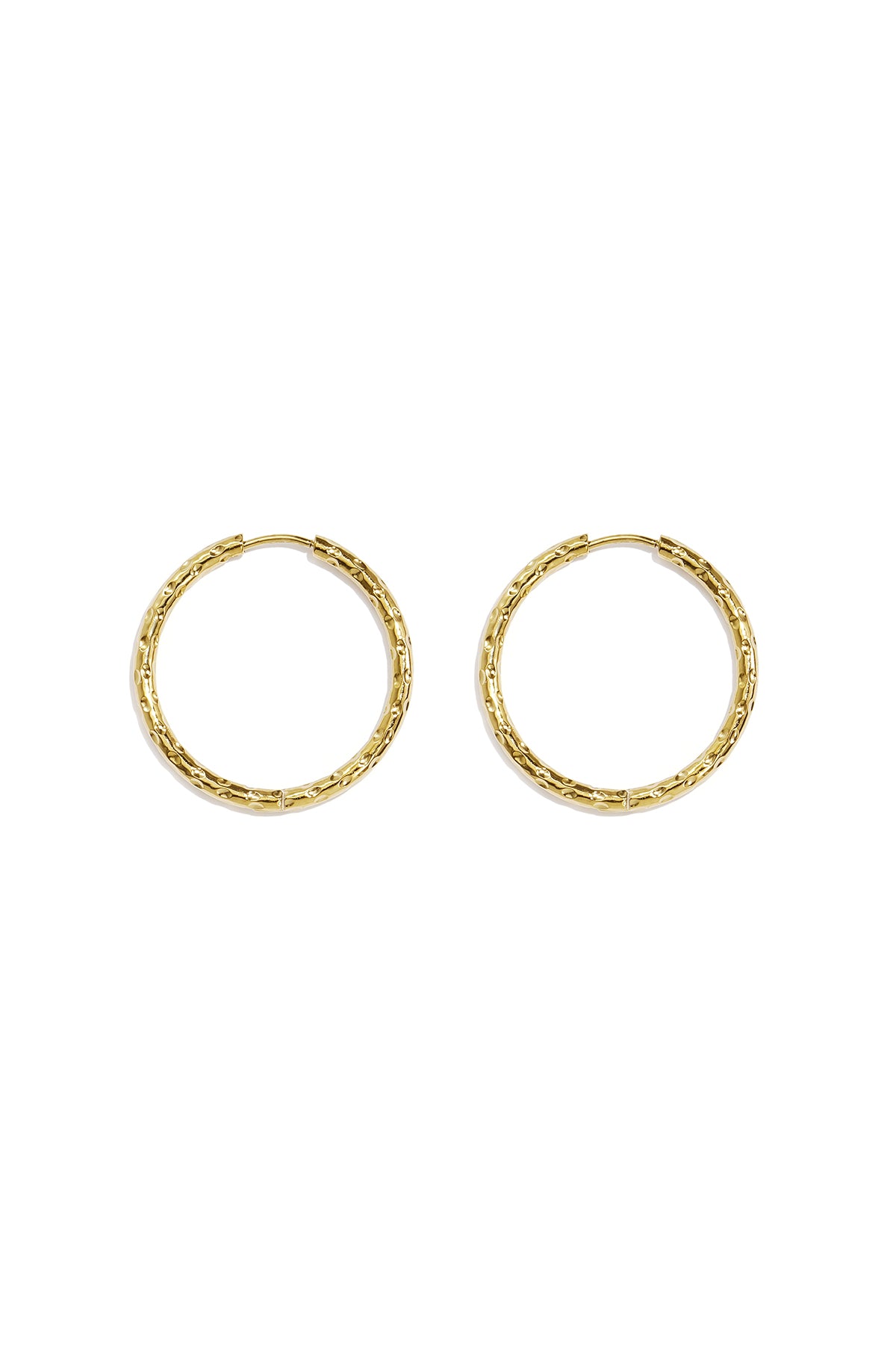 Elegant Stainless Steel Hoop Earrings - Silver & Gold