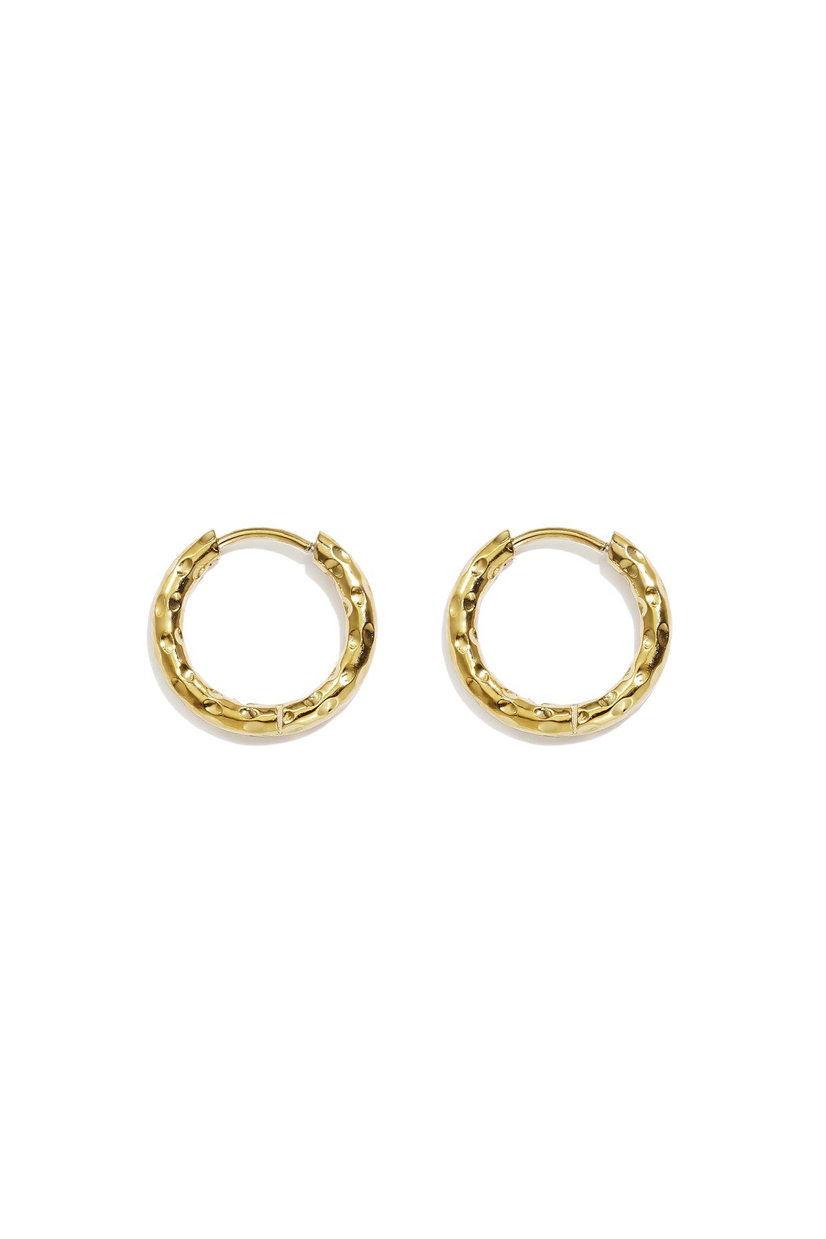 Elegant Stainless Steel Hoop Earrings - Silver & Gold