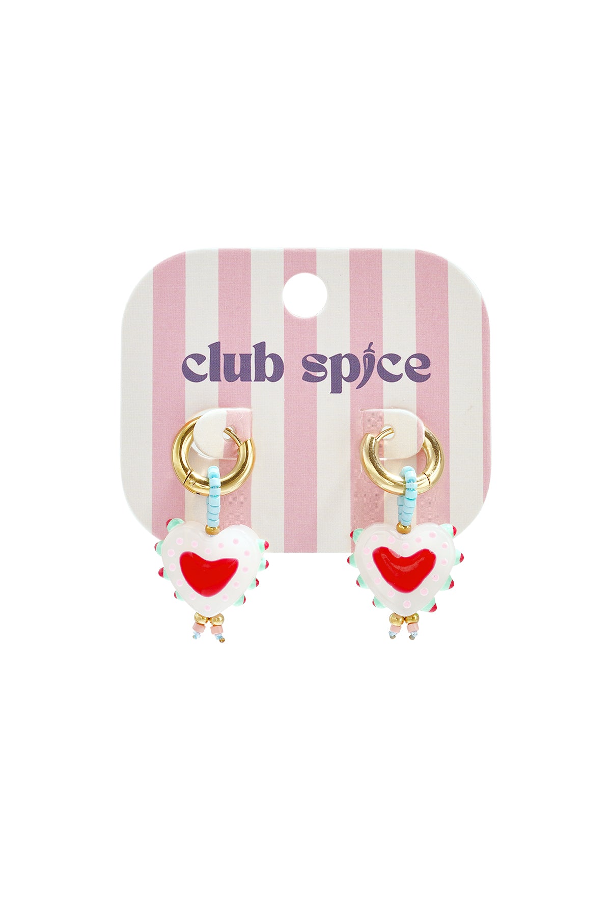 Charming Pink Heart Beads Earrings for Women