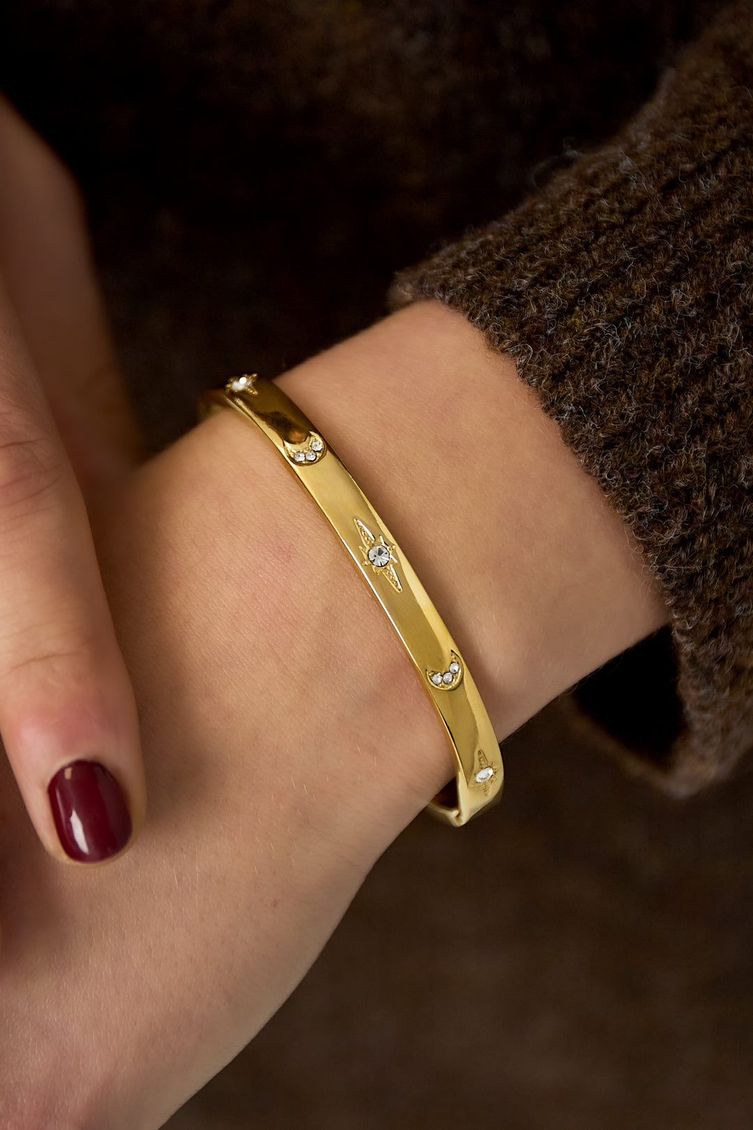 Armbanden van roestvrij staal met stippen, casual, dagelijks, eenvoudig, serie, damessieraden