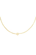 Ketting open klaver Goud kleur Stainless Steel