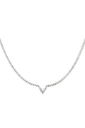 Edelstalen Ketting Letter V Goud kleur Stainless Steel