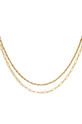 Dubbele roestvrijstalen ketting Goud kleur Stainless Steel