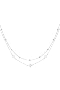 ketting dubbel klaver/bolletjes