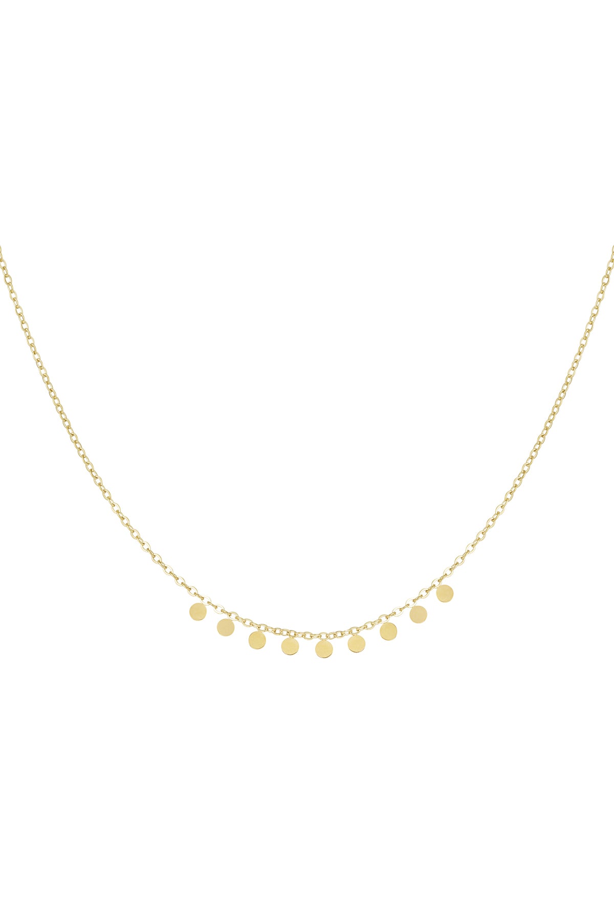 simpele ketting met ronde hangers