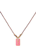 Fuchsia Braided Necklace for Women - Spring/Summer Casual Wear