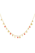 ketting mix van Goud kleur en rood