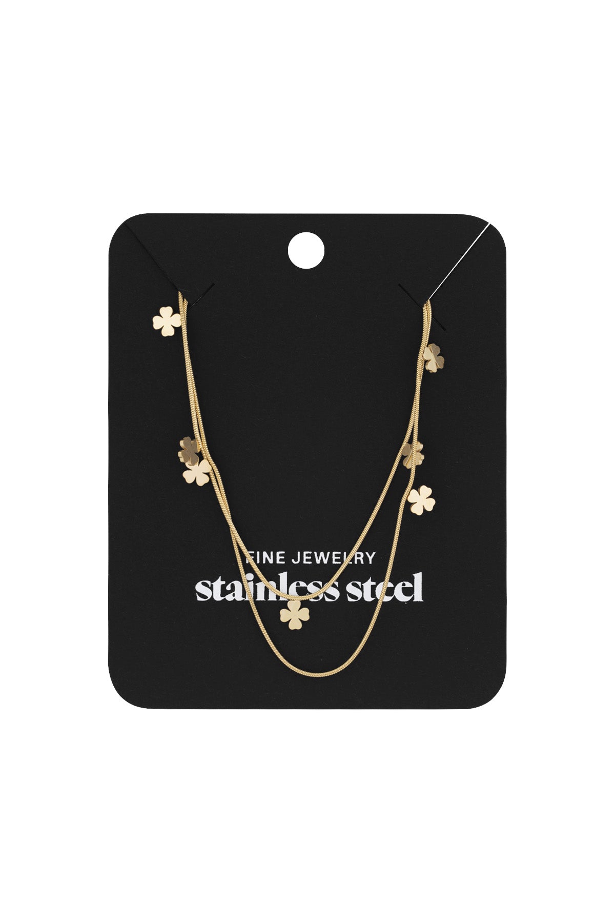 dubbele klaver ketting