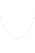 Elegant Rhinestone Clover Necklace in Silver & Gold