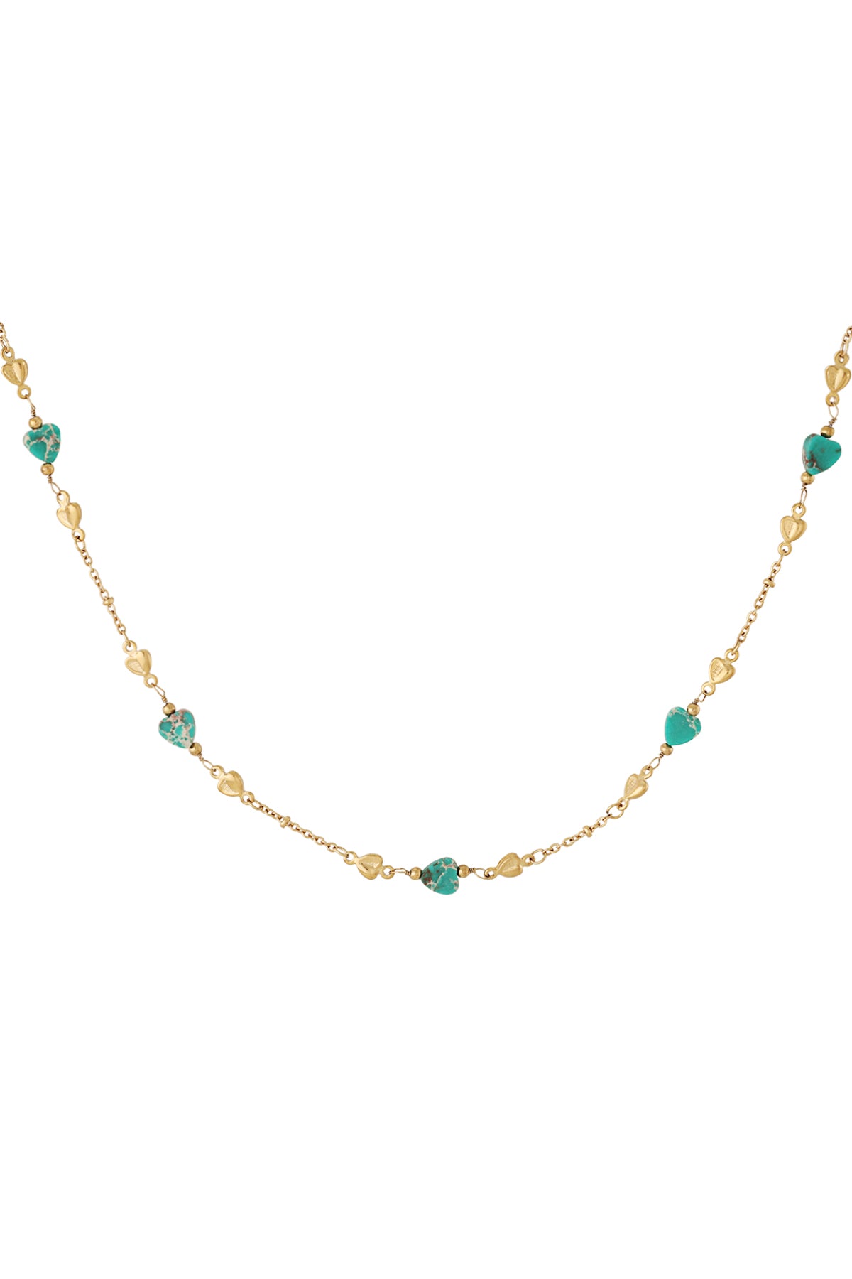 Omarm de liefde ketting - Groen en goudkleurig