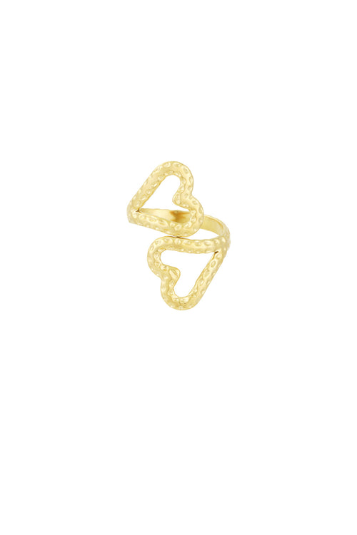 double heart ring
