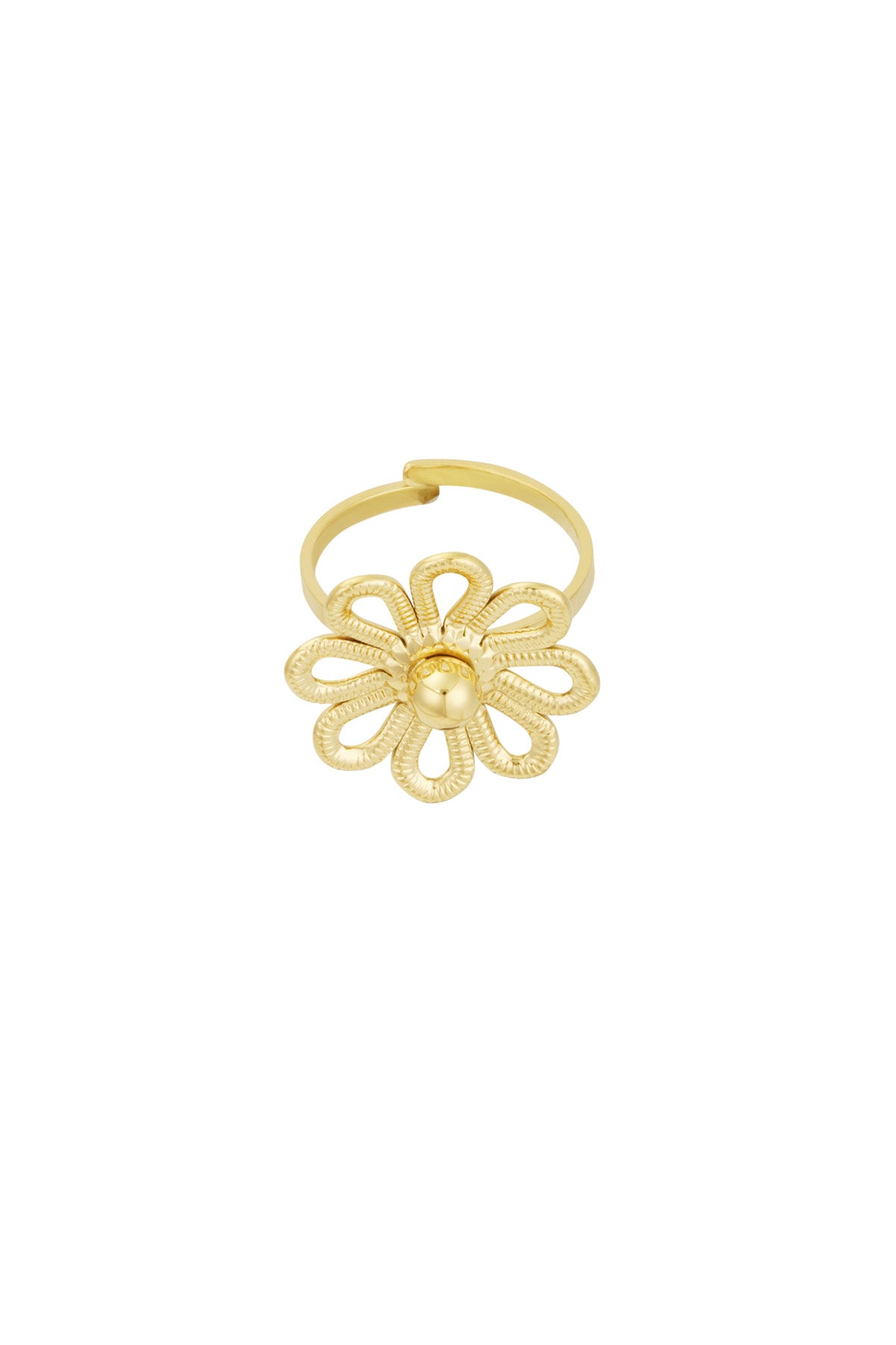 Ring happy flower - Goud kleur