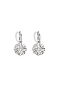 Elegant Flower Drop Earrings in Silver and Gold