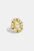 Minimalistische ringen van roestvrij staal met een onregelmatige vorm, eenvoudige, alledaagse serie, damessieraden