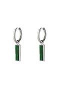 Groene staaf oorbellen Goud kleur Stainless Steel