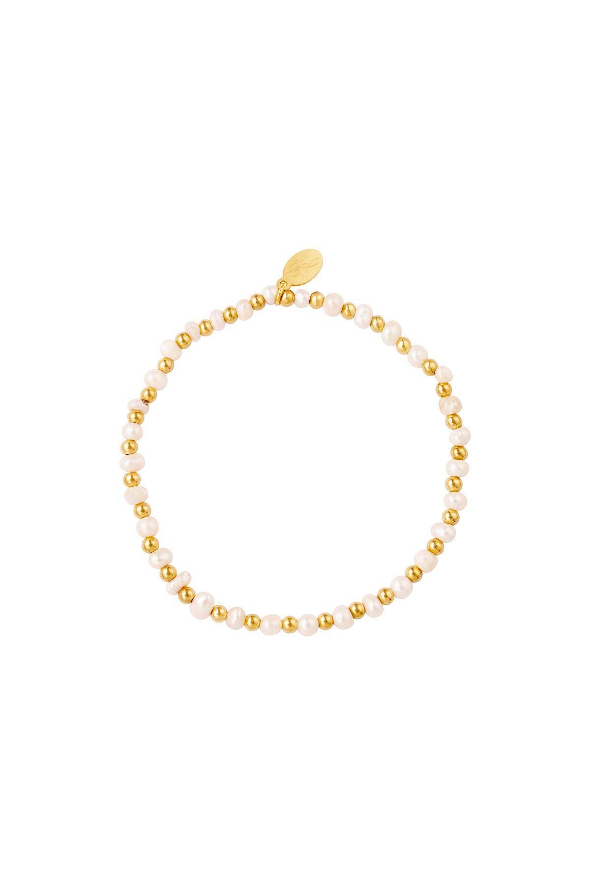 Armband parels Goud kleur Stainless Steel