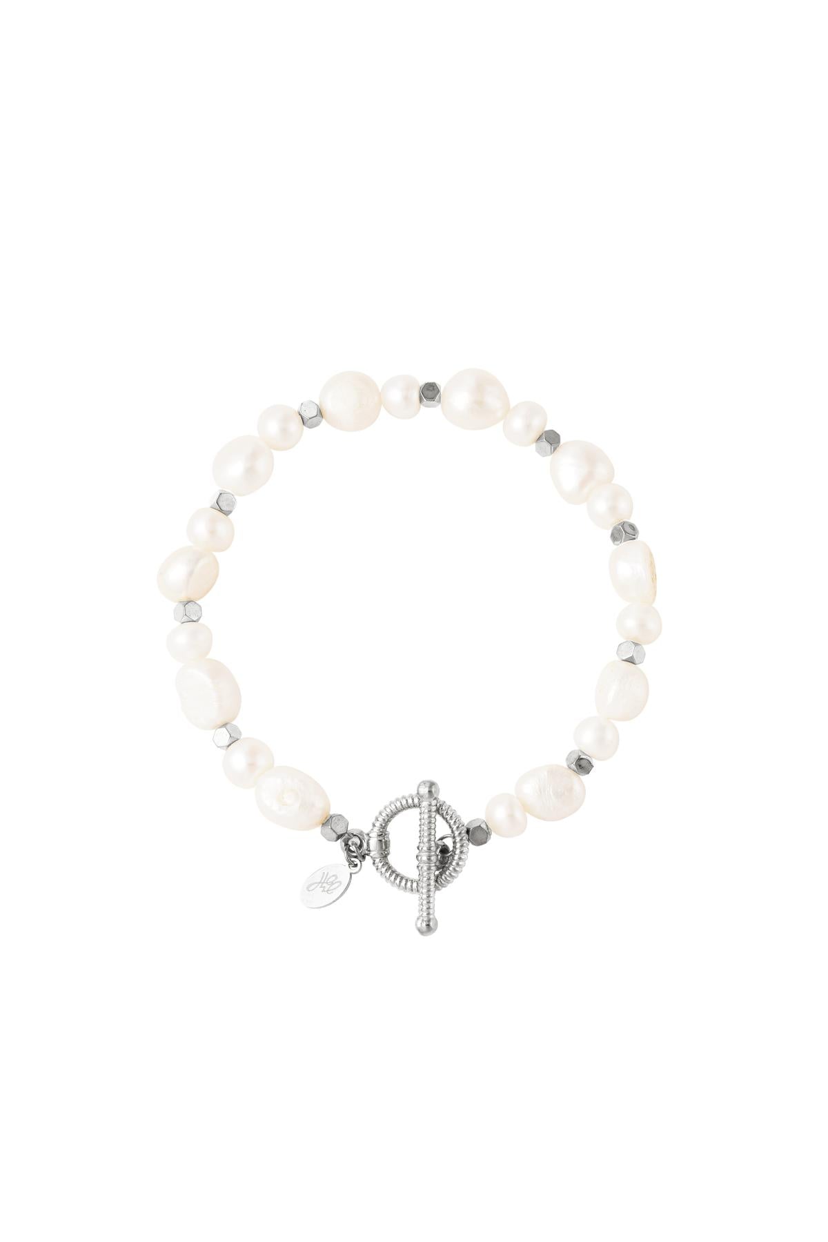 Roestvrij stalen armband parels Goud kleur Stainless Steel