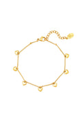 Armband met hartbedels Goud kleur Stainless Steel