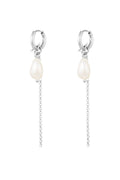 Oorbellen met parel hanger - Stainless Steel