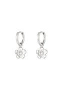 Stylish Rhinestone Drop Earrings - Silver & Gold