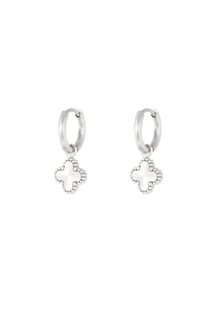Stylish Stainless Steel Drop Earrings, Silver & Gold