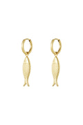 fish charm oorbellen